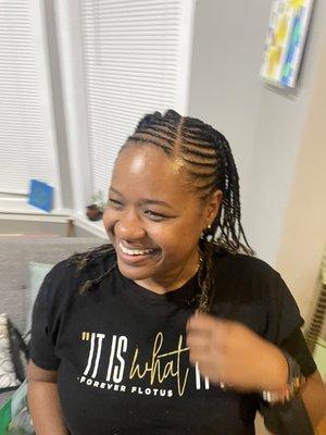 simple braids on real hair in Chicago