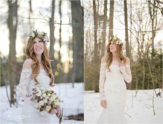 Winter Bridal Shoot at Burke Lake Park