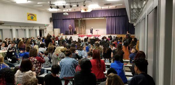 Stephen Foster Elementary performing for 270 people for Mother Son Date night.  He was terrific