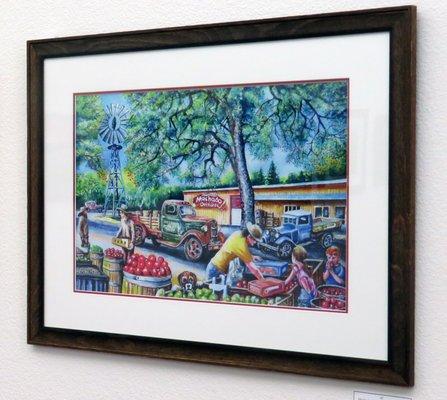 Ni Vogt's Original Watercolor Paintings are double-matted and framed