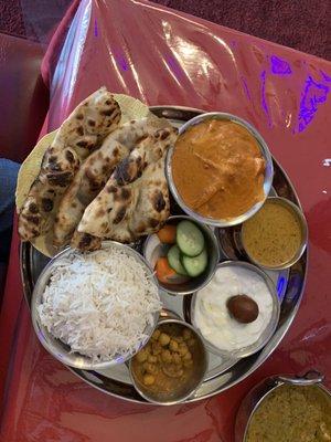 Butter 125. Chicken Thali