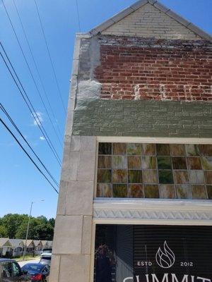 Masonry repair.