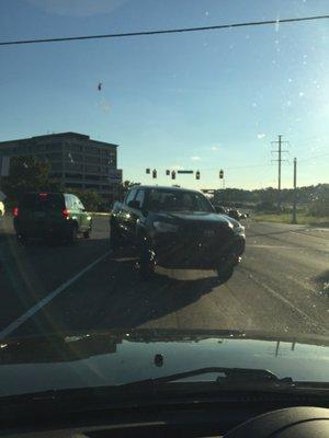 Just saw this truck being towed at a 30 degree angle.