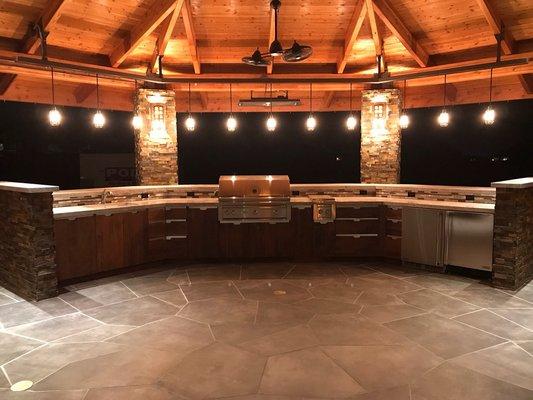 Walnut outdoor kitchen