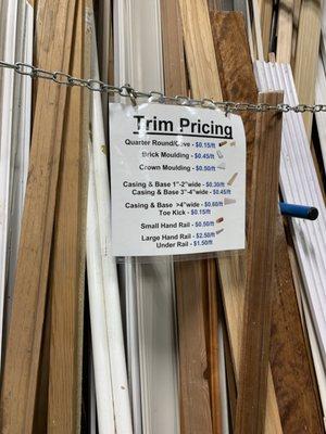 Trim prices