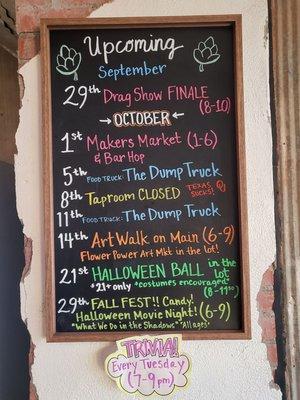 October Calendar