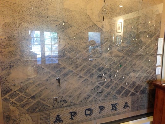 An old map of Apopka- Apopka means "potato eating people"