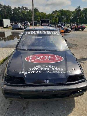 Doe's sponsored this racecar!