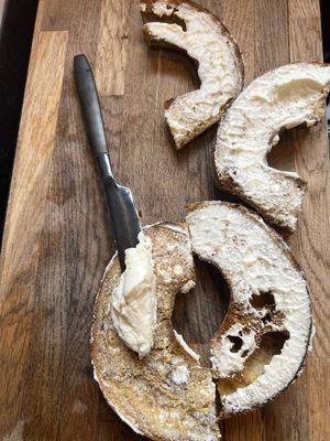 Bagel with Cream Cheese (I ordered butter)