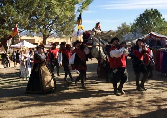 The queen's procession.