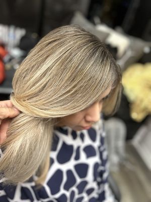 Golden blond balayage