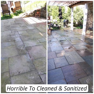 Slate Patio Cleaning. Easton, Pa