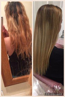 A Before & After done by Mani, Completely love my results !