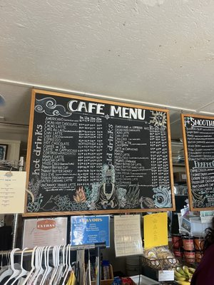 Coffee menu as of 9/2/24