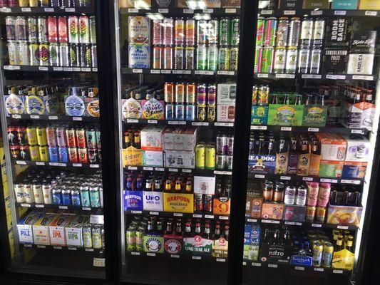 Just one of the craft beer coolers at Premier Wine & Spirits in the Southbury Plaza