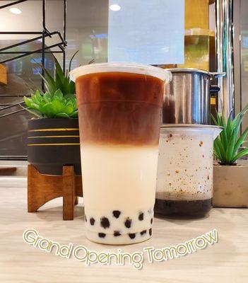 Black Coffee Latte w Boba