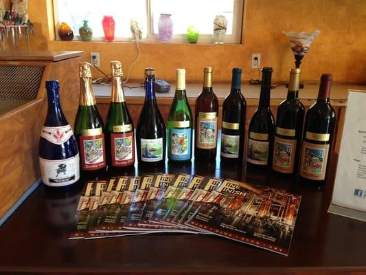 Great selection of wine, sake, and sparkling wines