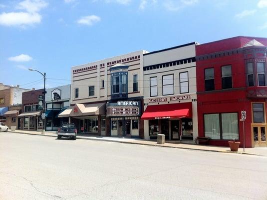 Corning American Theatre as seem from Davis Ave.