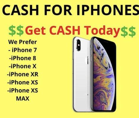 WE BUY NEW USED CRACKED IPHONES & MORE COME SEE US