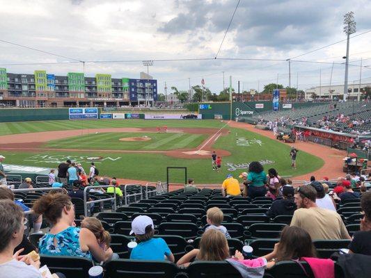 Girl Scouts night at the Lugnuts game.