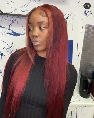 Closure wig install + custom color