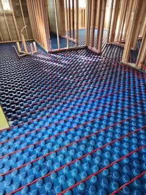 Heated floor installation