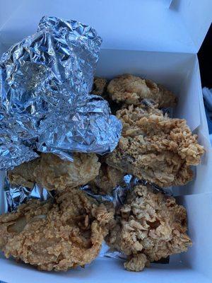 8 piece chicken mixed with corn bread