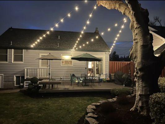 Patio string lighting brings life to your backyard!