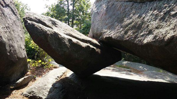 Glacier positioned granite boulders