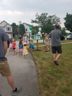 Little Free Library ribbon cutting ceremony!