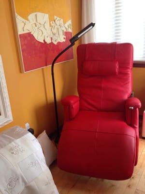 My newly reupholstered recliner