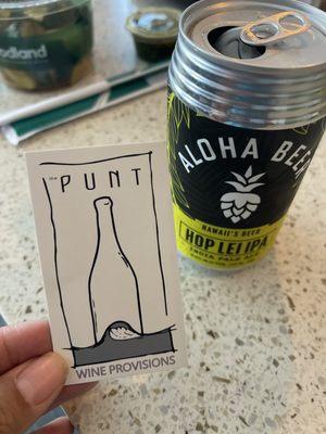 Business card & a local beer!