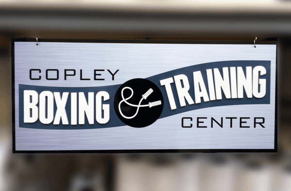 Copley Boxing & Training Center (3mm Max-Metal with Digitally Printed Graphics. 1/4" Acrylic Dimensional Letters.)