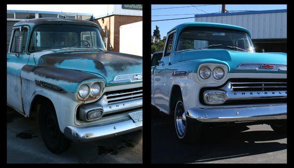 We specialize in restorations on classic cars and trucks.