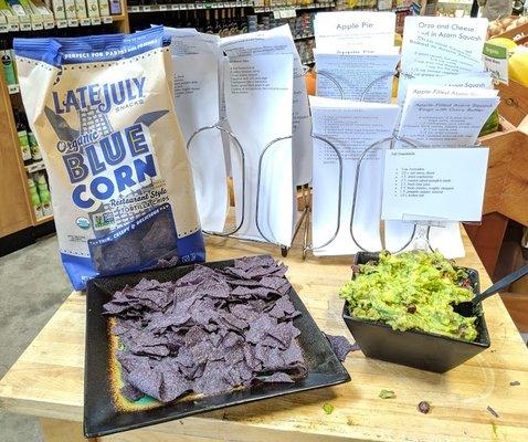 Los Alamos Cooperative Market guacamole sample stand and recipes