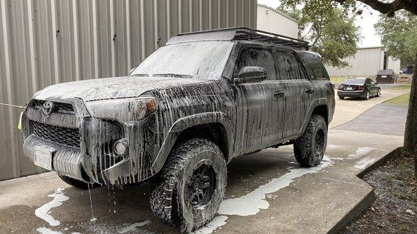 4 Runner getting prepped for Paint Correction and Ceramic