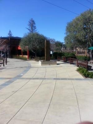 Nice fountain in the plaza