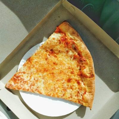 Single slice plain cheese pizza