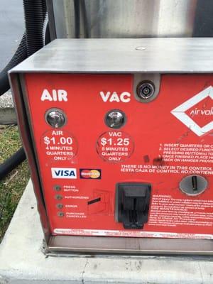 Seriously a dollar for air??  What happens to the service stations where you bought gas and could get air for free.