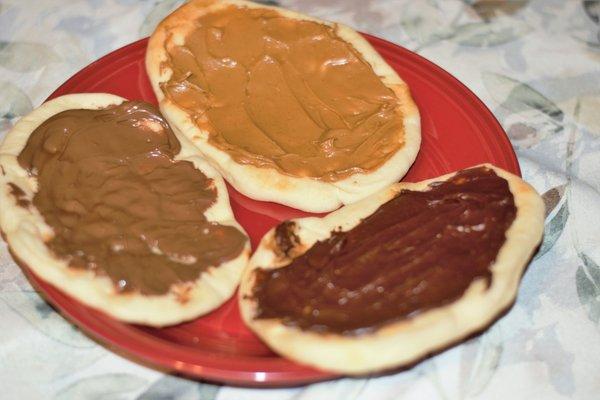 an array of sauces bestowed, thank goodness you're not a toad!