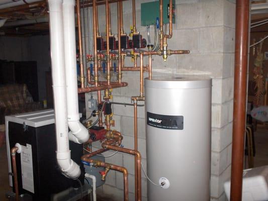 Ready Rooter's installation of HTP High Efficiency Boiler and HTP Superstore Indirect Water Heater.