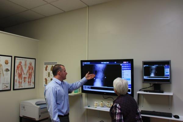 With in house digital X-rays patients will better understand the condition of their spine.