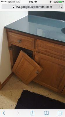 Broken cabinet that was never fixed