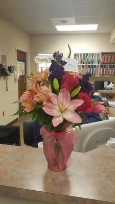 Beautiful bouquet we had delivered in less than a hour for an outstanding nurse