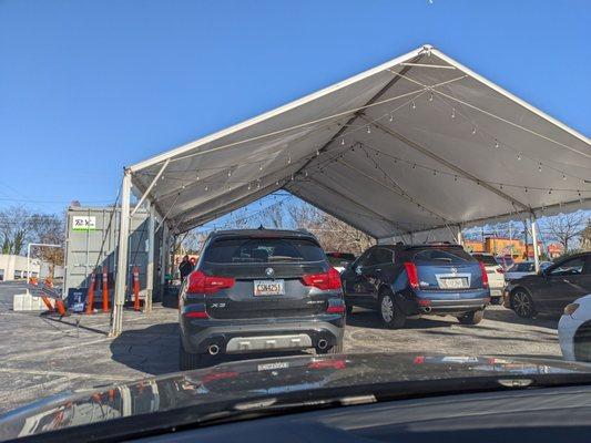 Drive thru service.