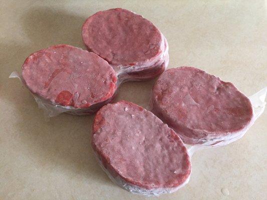 6 packs of sirloin burgers