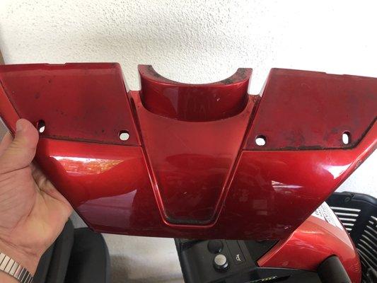 Broken piece on the scooter