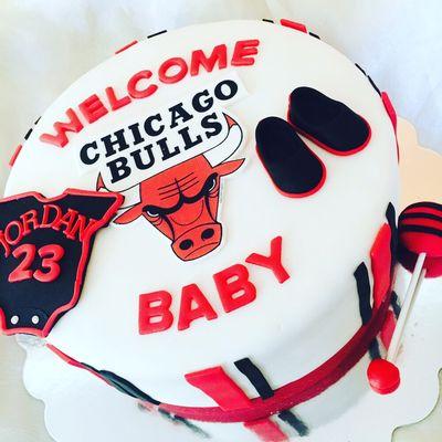 Chicago Bulls Baby Shower Cake