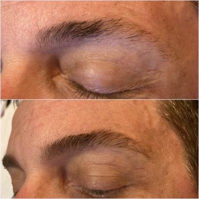 Mens brow Tinting