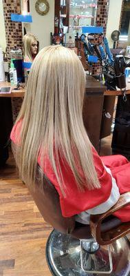 Keratin Treatment 
 Cut & Style 
 from Red to Blond